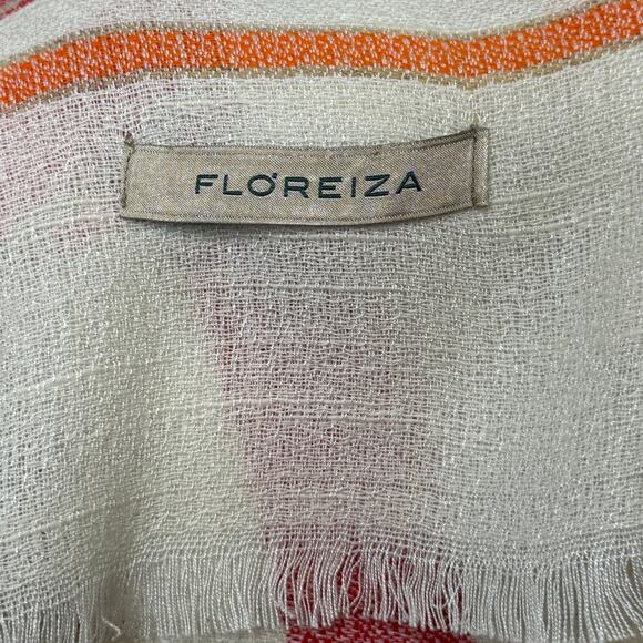 Floreiza Fringed Striped Wrap Rectangular Scarf Boho Cozy Fall Artsy Gypsy Style - Picture 4 of 6